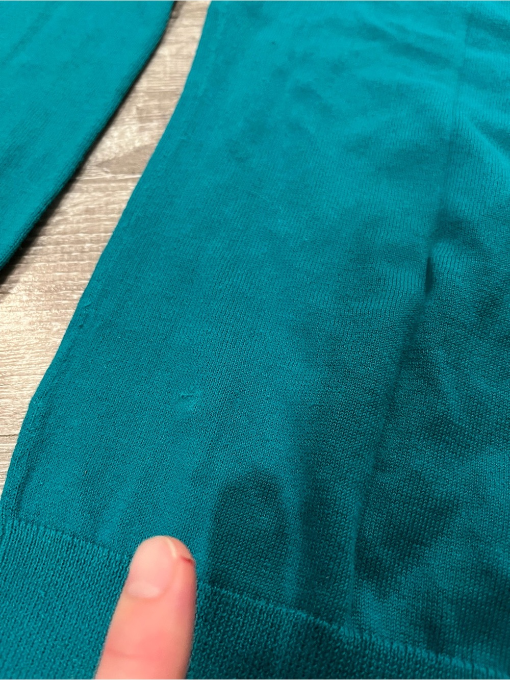 Uniqlo 100% cotton knit Teal V-Neck Button Cardigan Sweater. Womens small-medium - Picture 9 of 11